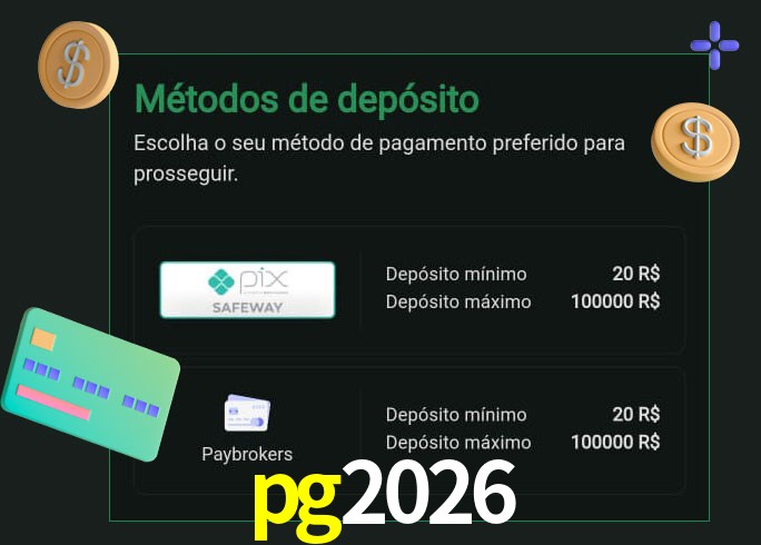 O cassino pg2026 oferece uma grande variedade de métodos de pagamento